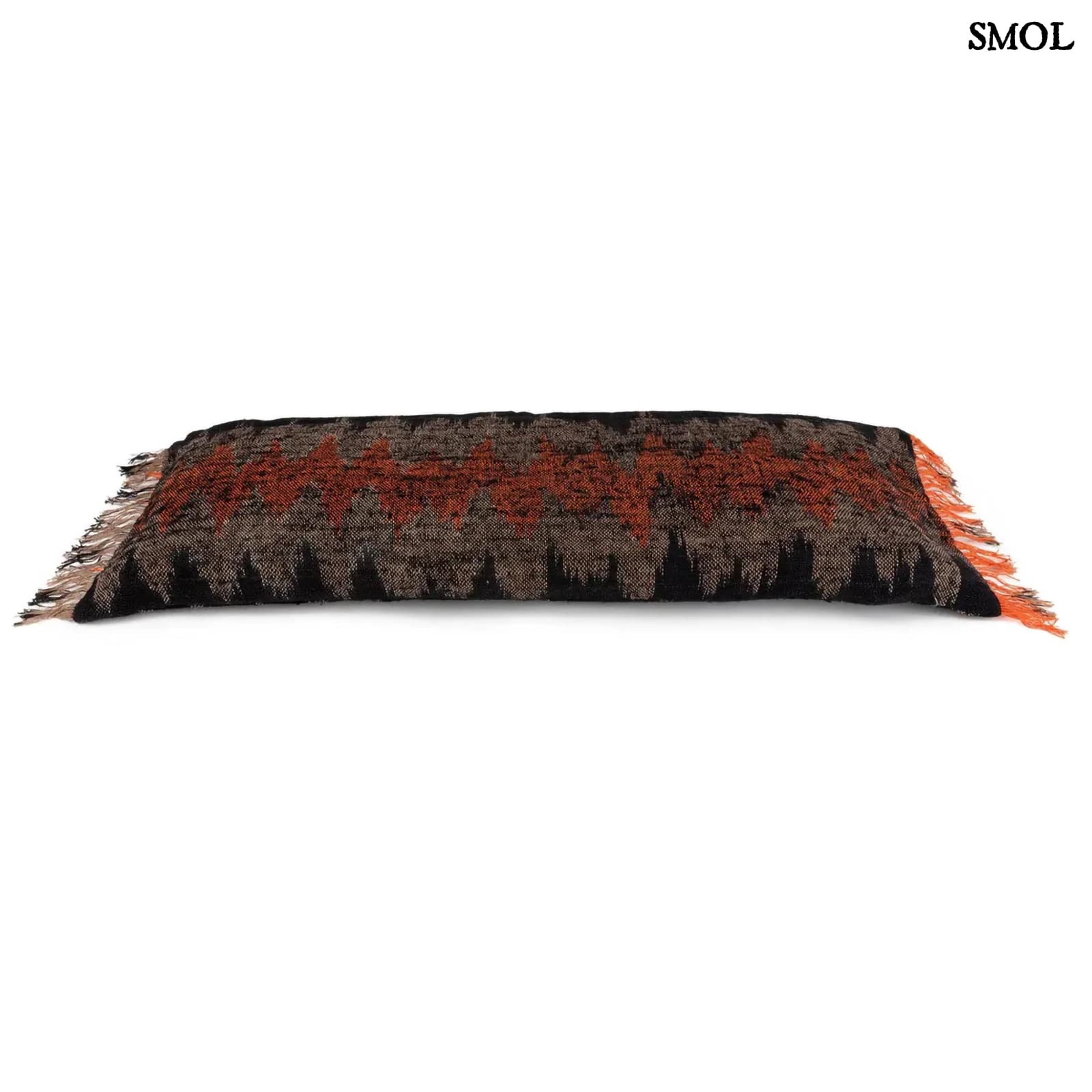 Pamut Díszpárnahuzat, 35x100 | GEE ORANGE BLACK | SMOL - oldalról
