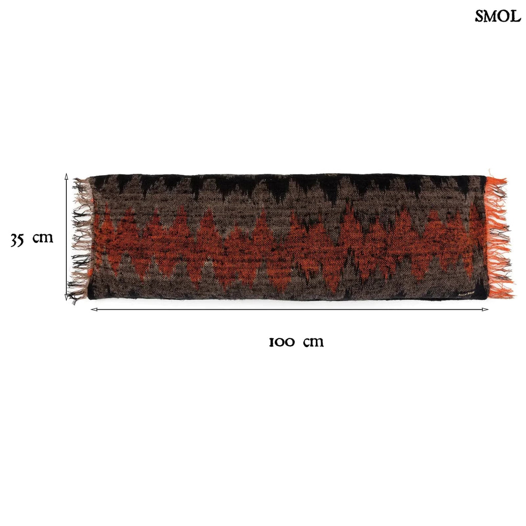 Pamut Díszpárnahuzat, 35x100 | GEE ORANGE BLACK | SMOL - méretekkel