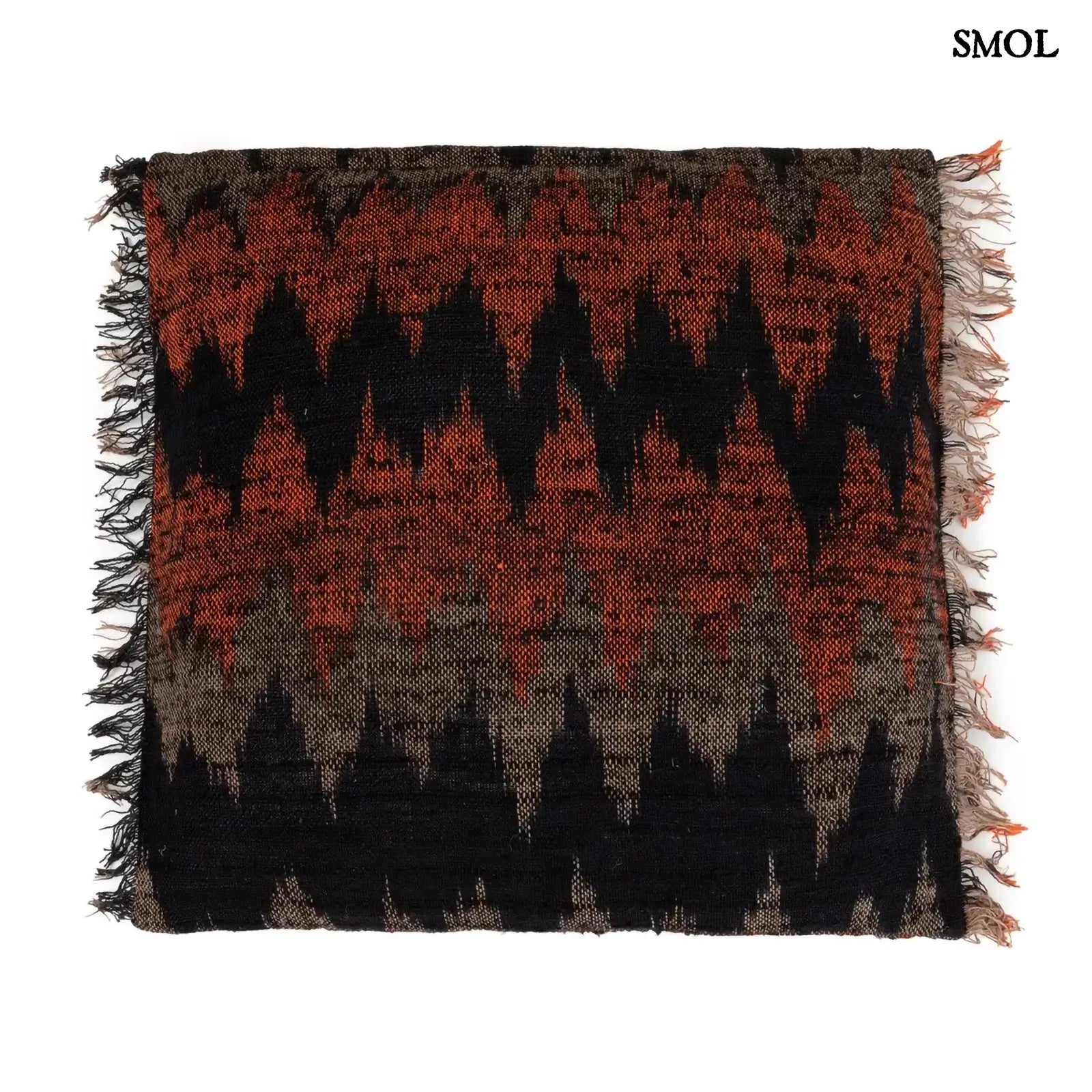 Pamut Díszpárnahuzat, 60x60 | GEE ORANGE BLACK | SMOL - fehér háttérrel