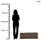 Hosszú fekete-réz pamut díszpárnahuzat absztrakt mintával, méretarányosan