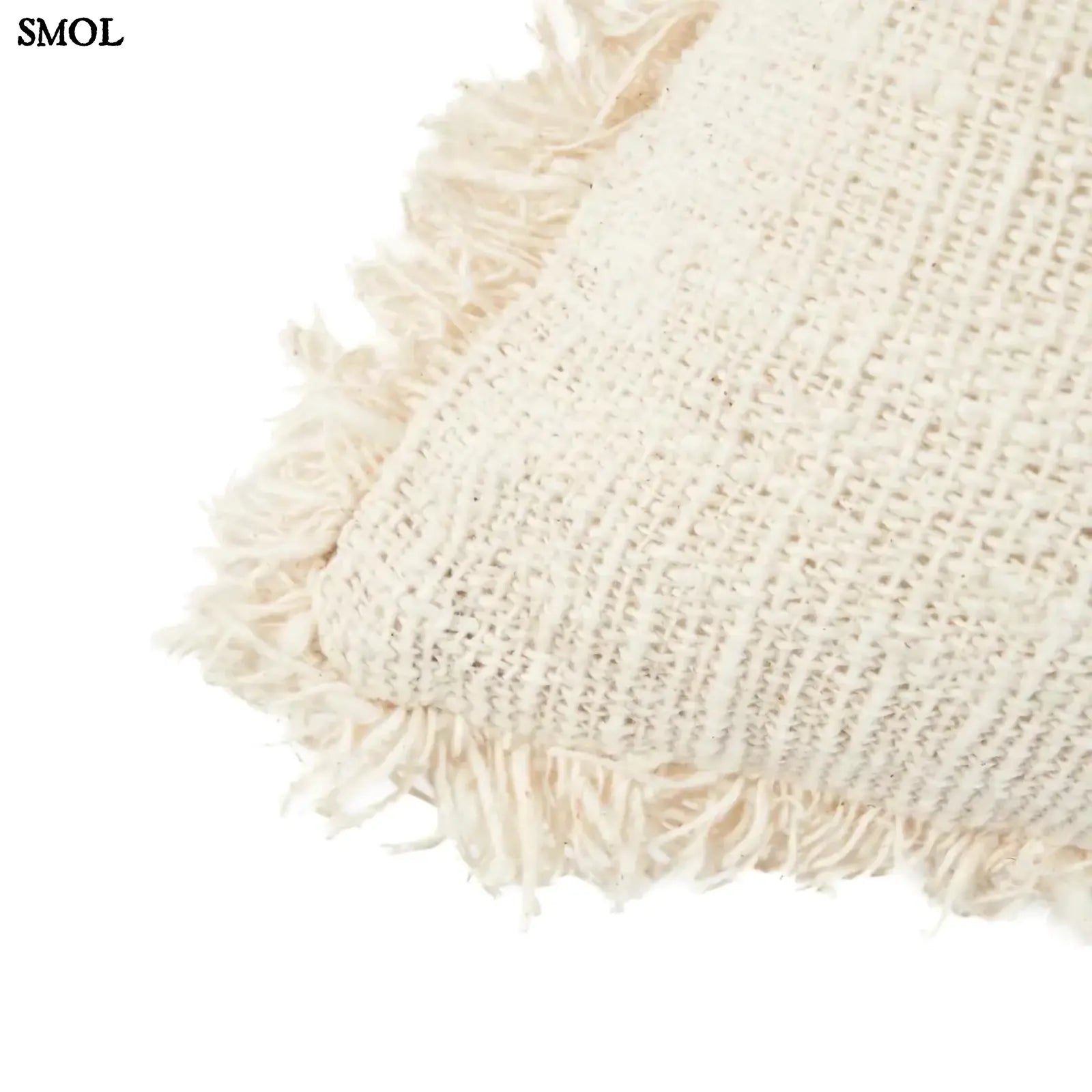 Pamut díszpárnahuzat natúr bézs alapon fekete pálmafa mintával, textúra nagyítva