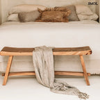 Pamut Pléd – Kézzel szőtt, bézs| PLAID | SMOL - hálószobában