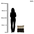 Pamut díszpárna – bézs-fekete, 45x45 | NISHA | SMOL - méretarányosan