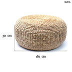 Puff vízijácintból – natúr, M | HYACINTH | SMOL - méretekkel