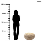 Puff vízijácintból – natúr, M | HYACINTH | SMOL - méretarányosan