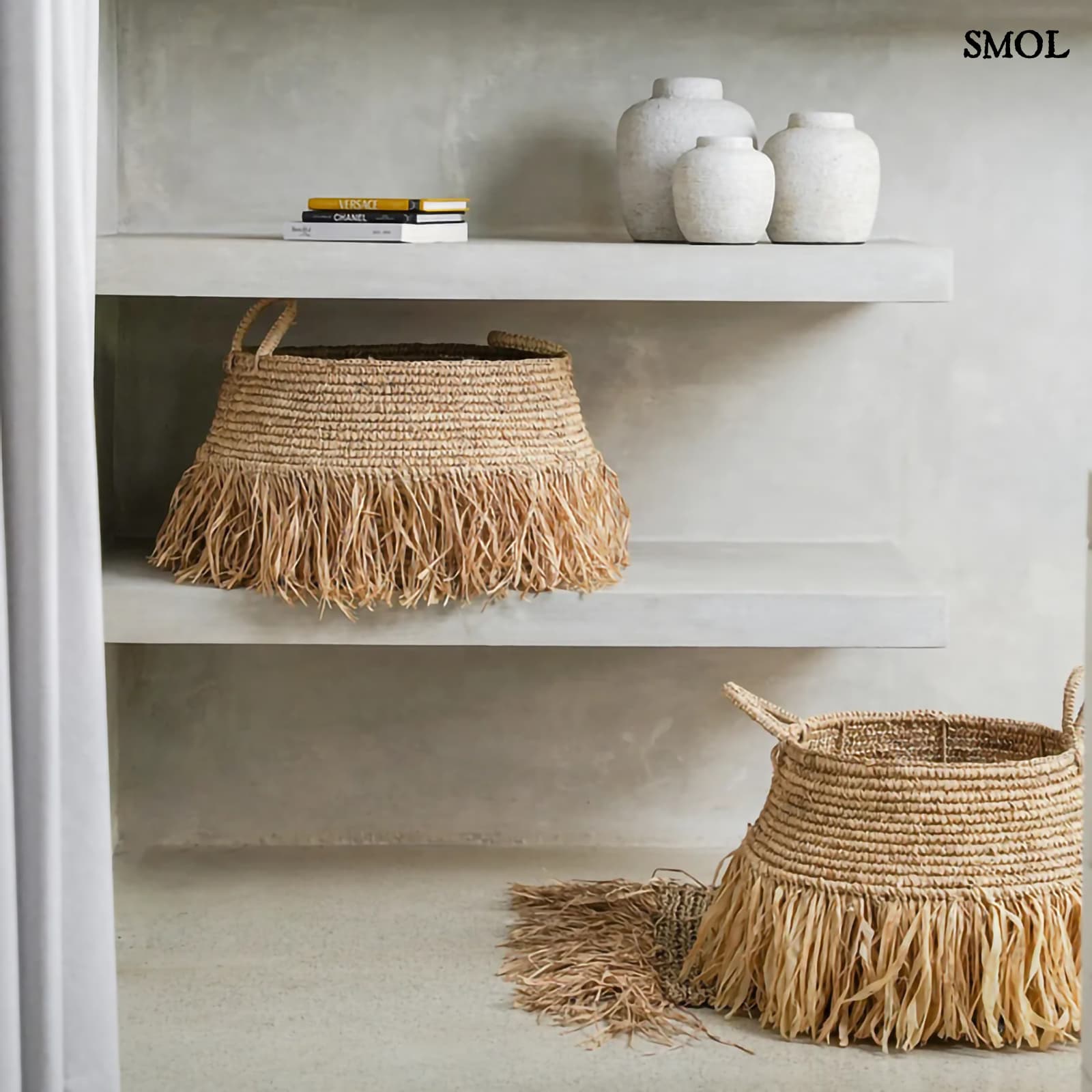 RAFFIAL, raffia kosár, ⌀ 45 cm - smol.hu