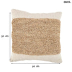 RAFFIA STAMP, pamut párnahuzat raffiával, 50x50 - smol.hu