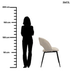RAINBOW BEIGE, 2 db kárpitozott étkezőszék - smol.hu - méretarányosan