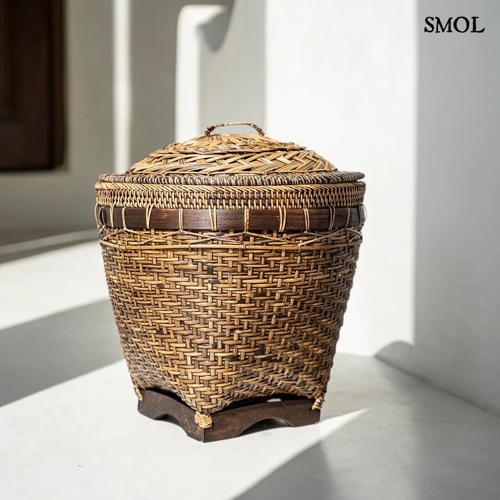 smol.hu -RAMALI, rattan kosár, ⌀35 cm