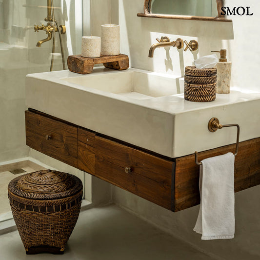 RAMALI, rattan kosár, ⌀35 cm - smol.hu