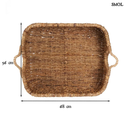 RAYAH, nagyméretű, banánlevél tárolókosár, 68 cm - smol.hu - méretekkel