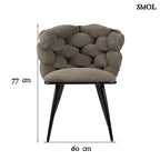 ROCK TAUPE, 2 db kárpitozott étkezőszék - smol.hu - méretekkel