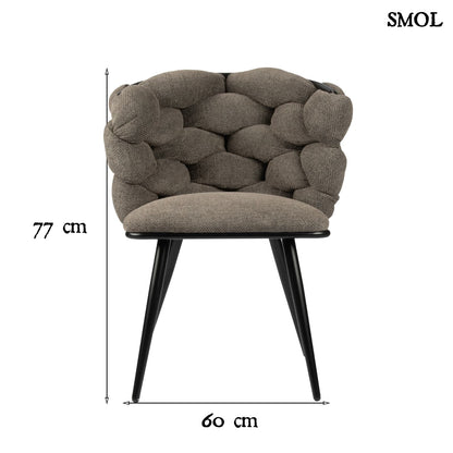 ROCK TAUPE, 2 db kárpitozott étkezőszék - smol.hu - méretekkel