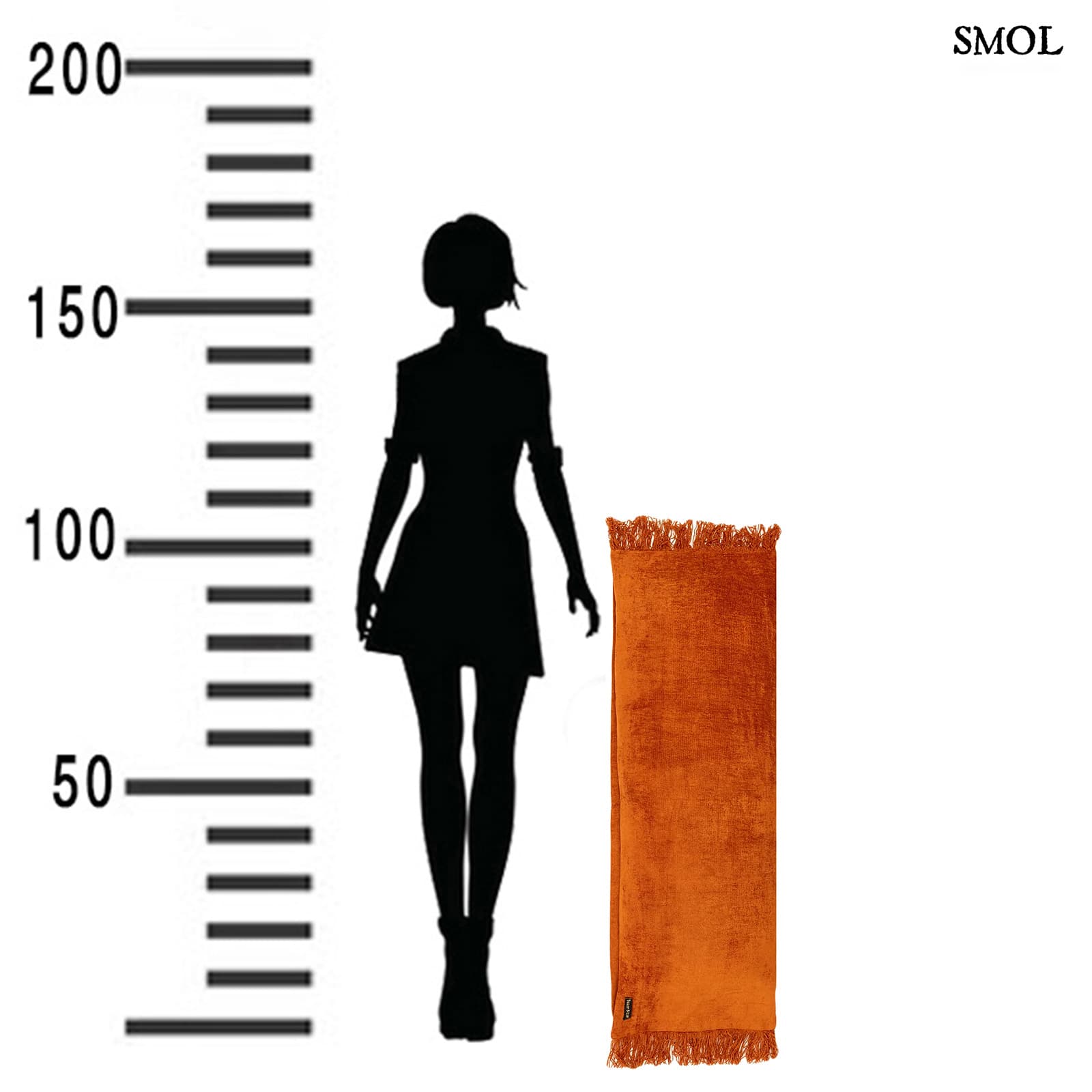 GEE RUST, bársony díszpárnahuzat, 35x100 - smol.hu