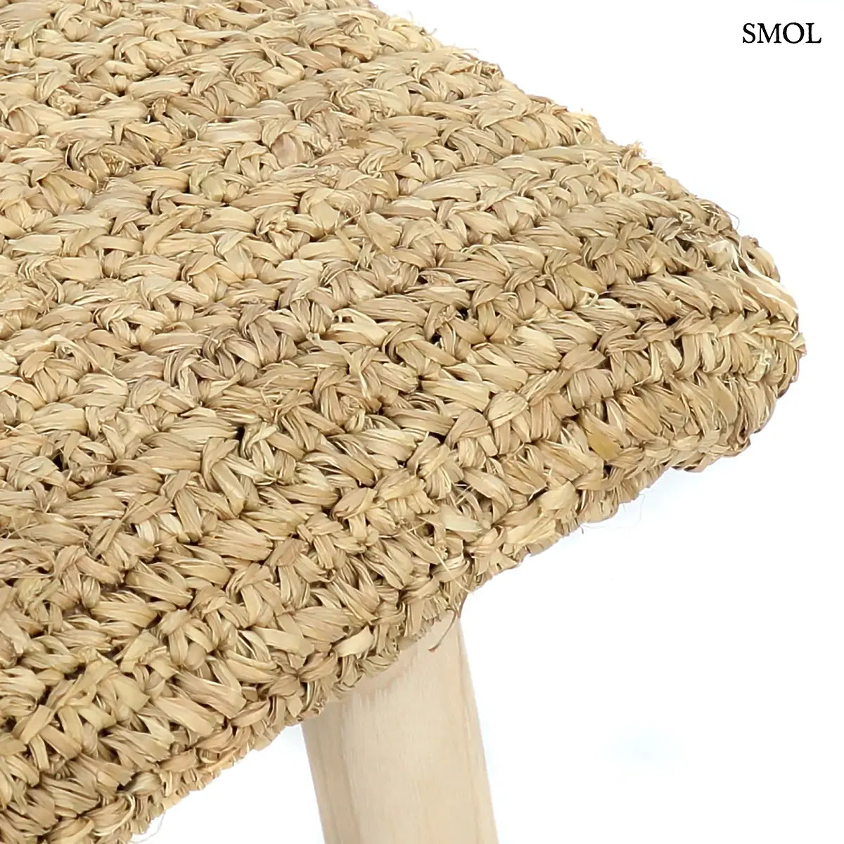Natúr raffia pad teakfa vázra, 60×45 cm, sarok nagyítva