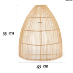 Rattan Fali lámpaernyő - natúr, L | LALO |SMOL - méretekkel