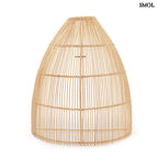 Rattan Fali lámpaernyő - natúr, L | LALO |SMOL - fehér háttérrel