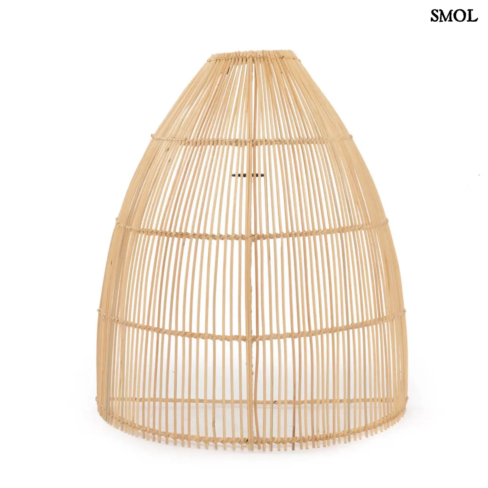 Rattan Fali lámpaernyő - natúr, L | LALO |SMOL - fehér háttérrel