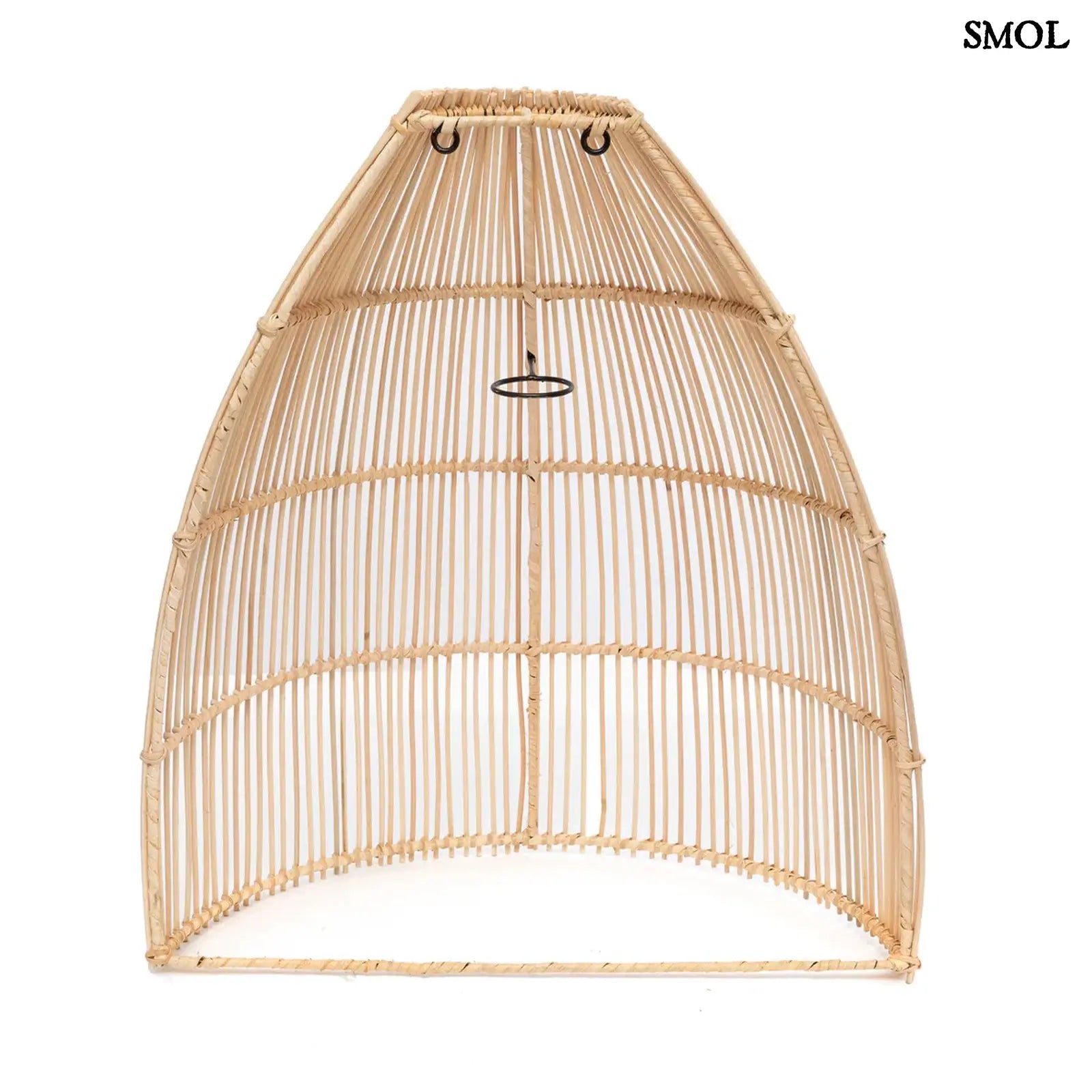 Rattan Fali lámpaernyő - natúr, L | LALO |SMOL - hátulról