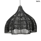 Rattan Függőlámpa – Fekete, M | WHIPPED | SMOL - fehér háttérrel