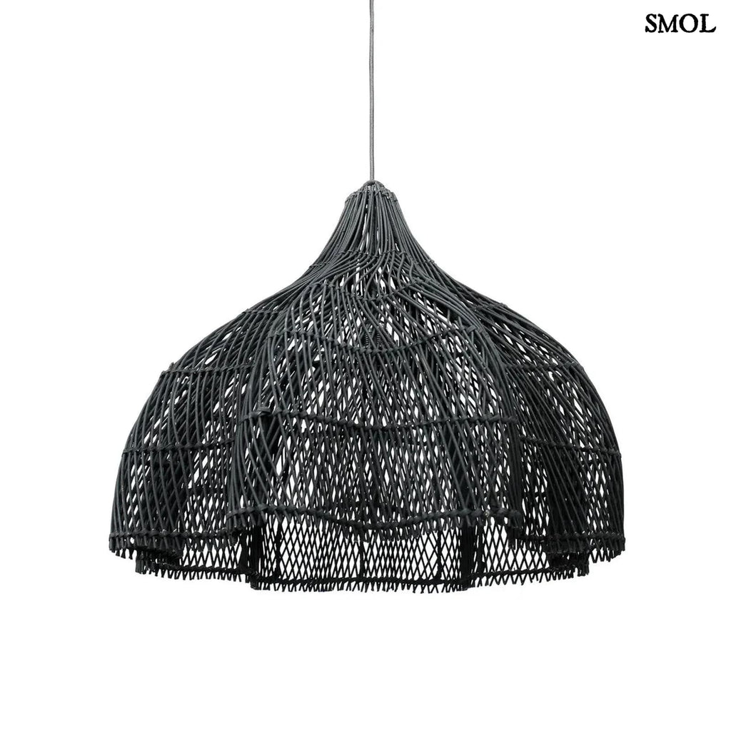 Rattan Függőlámpa – Fekete, M | WHIPPED | SMOL - oldalról