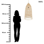Rattan Függőlámpa – Natúr, L | ELBA