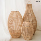 Rattan Függőlámpa, Ovális Formájú, 59 cm | ZURI | SMOL -  rattan lámpákkal