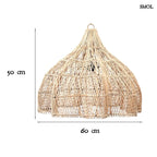 Rattan Függőlámpa -natúr, M | WHIPPED | SMOL - méretekkel