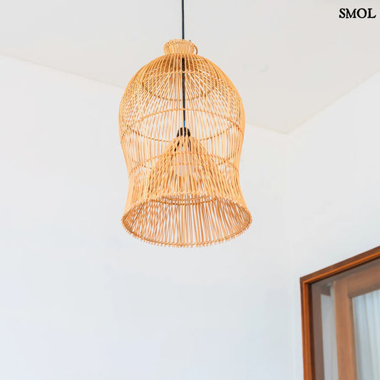 Rattan Függőlámpaernyő, 57 cm | MAHARA - smol.hu -  plafonról lógatva
