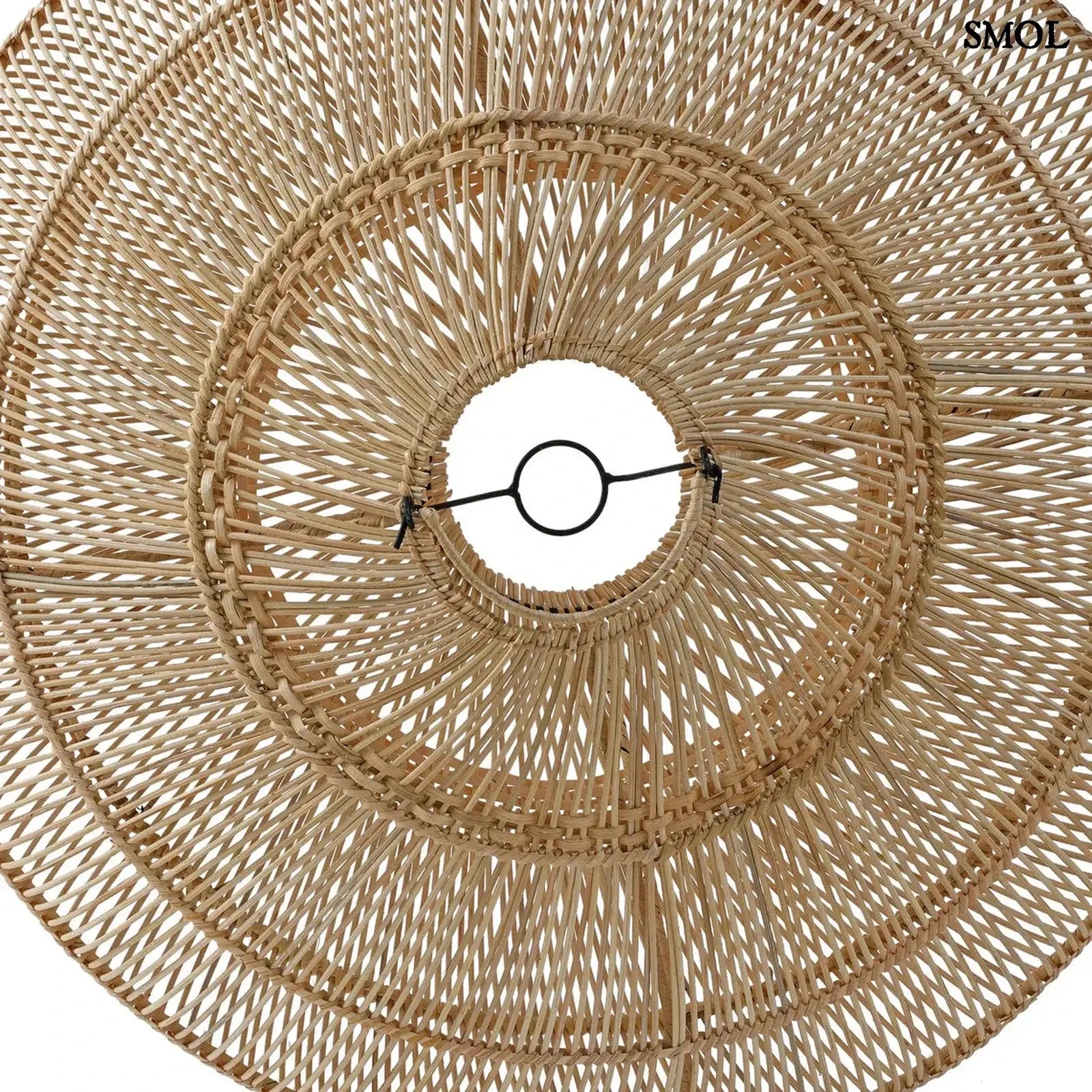 Rattan Függőlámpaernyő - natúr, M | MACARON | SMOL - alulról