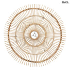 Rattan függőlámpaernyő The Sky, XL méret, natúr, óriás kupola forma alulról