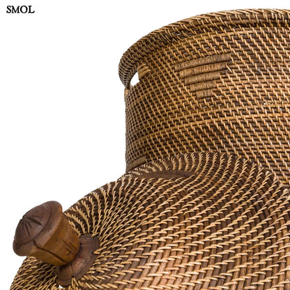 Rattan Tárolókosár fedéllel, 90 cm | COLONIAL LAUNDRY | SMOL - nagyítva
