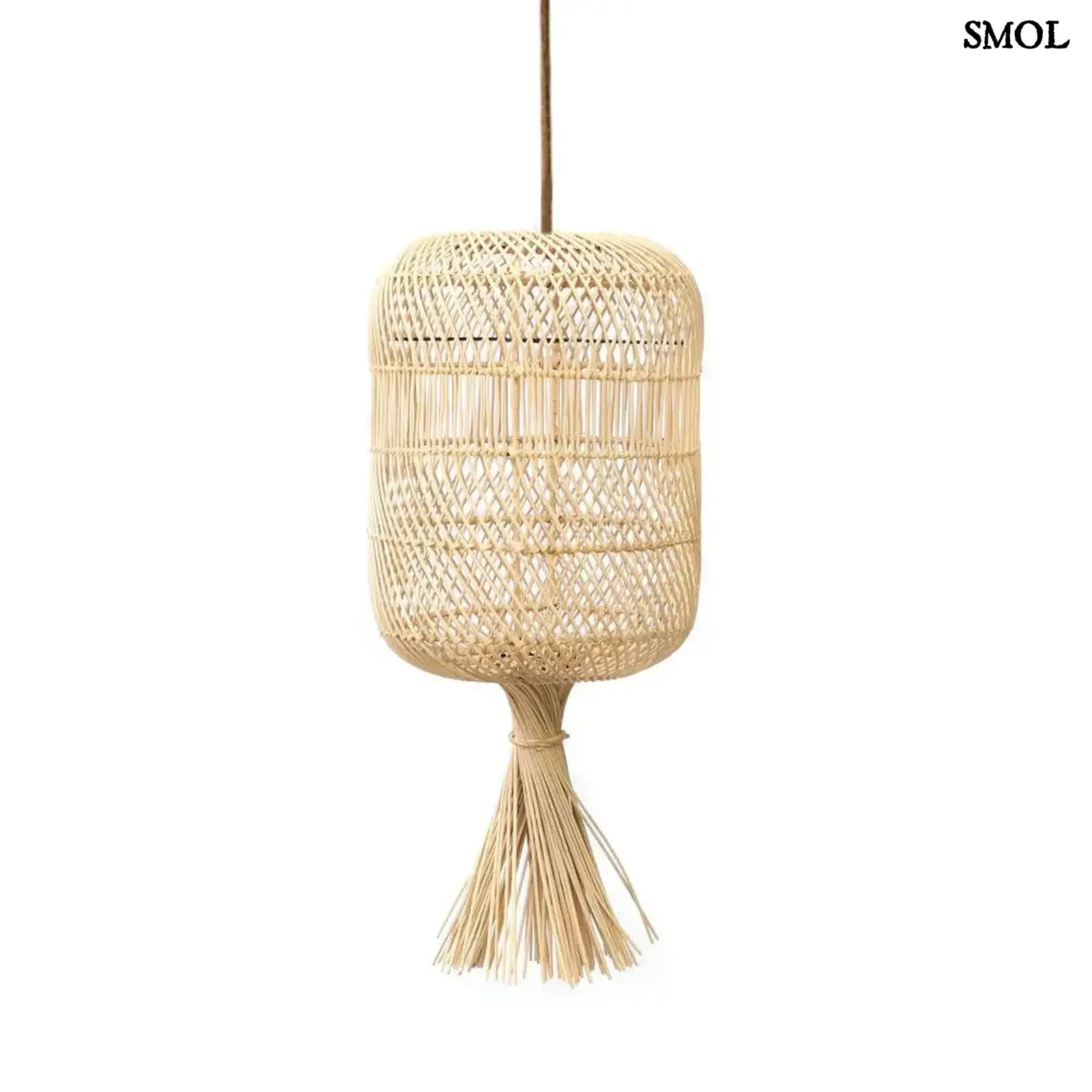 Rattan álló- és függőlámpa, természetes, S | DUMPLING | SMOL - függőlámpaként