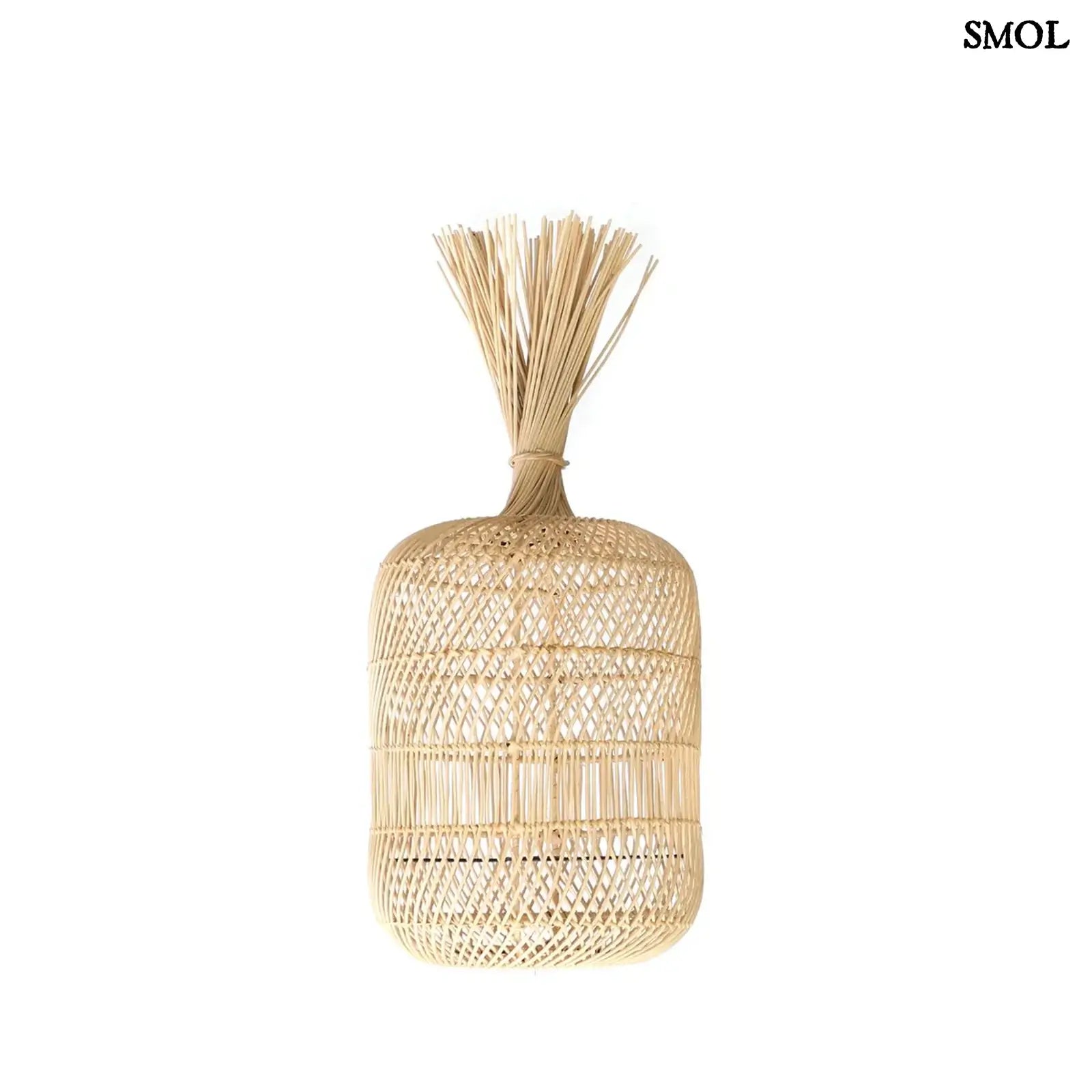 Rattan álló- és függőlámpa, természetes, S | DUMPLING | SMOL - állólámpaként