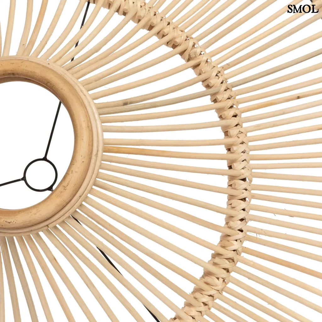 Rattan függőlámpa – Natúr XXL | SKY | SMOL - alulról, nagyítva