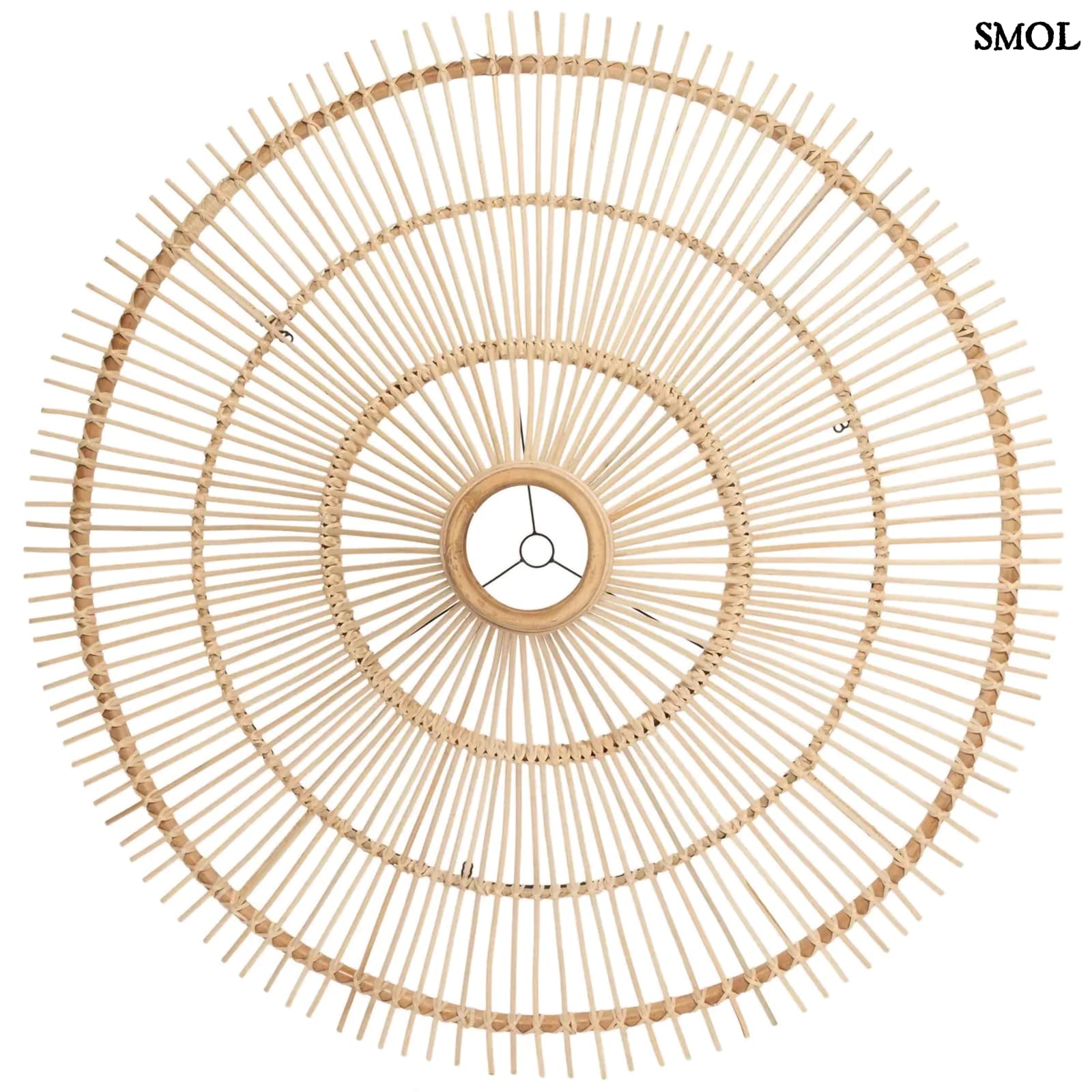 Rattan függőlámpa – Natúr XXL | SKY | SMOL - alulról