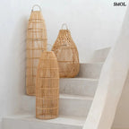Rattan függőlámpaernyő, 62 cm | FISH TRAP | SMOL - lépcsőn, állólámpaként