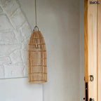 Rattan függőlámpaernyő, 62 cm | FISH TRAP | SMOL - ajtóval
