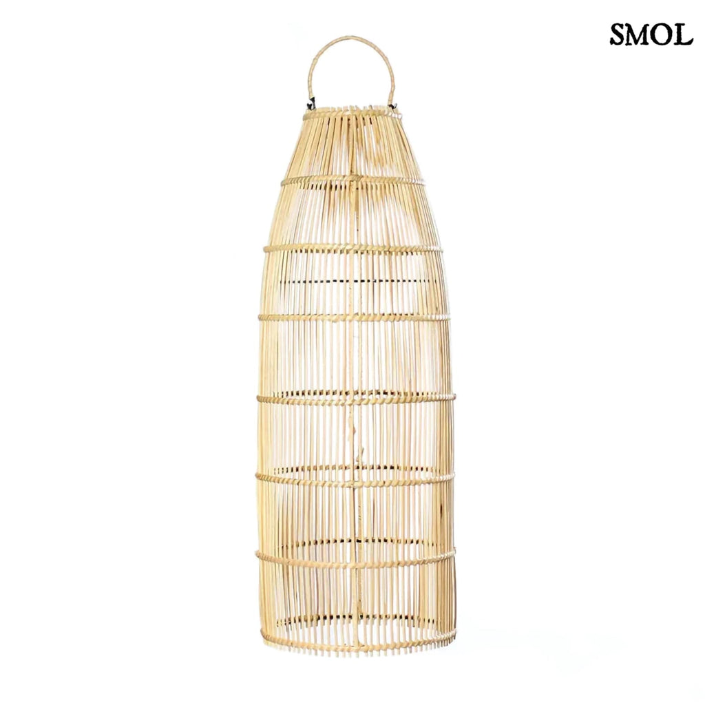Rattan függőlámpaernyő, 62 cm | FISH TRAP | SMOL - állólámpaként