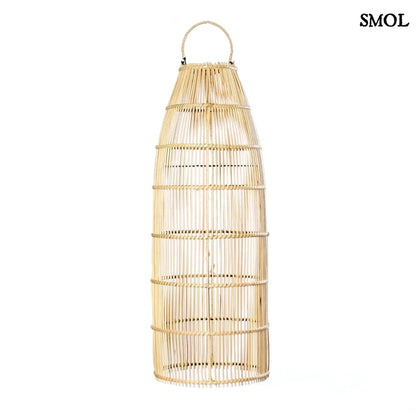 Rattan függőlámpaernyő, 62 cm | FISH TRAP | SMOL - állólámpaként