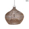 Rattan függőlámpaernyő – sötét dió, M | DESERT GOURD