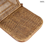 Ergonomikus kialakítású sötét dió rattan pihenőfotel, ülőfelület