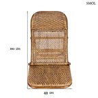 Ergonomikus kialakítású sötét dió rattan pihenőfotel, méretekkel