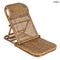 Rattan-Loungesessel – Bodenbett aus dunklem Walnussholz | BODENLOUNGE