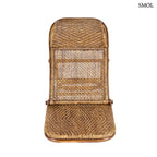 Ergonomikus kialakítású sötét dió rattan pihenőfotel, szemből