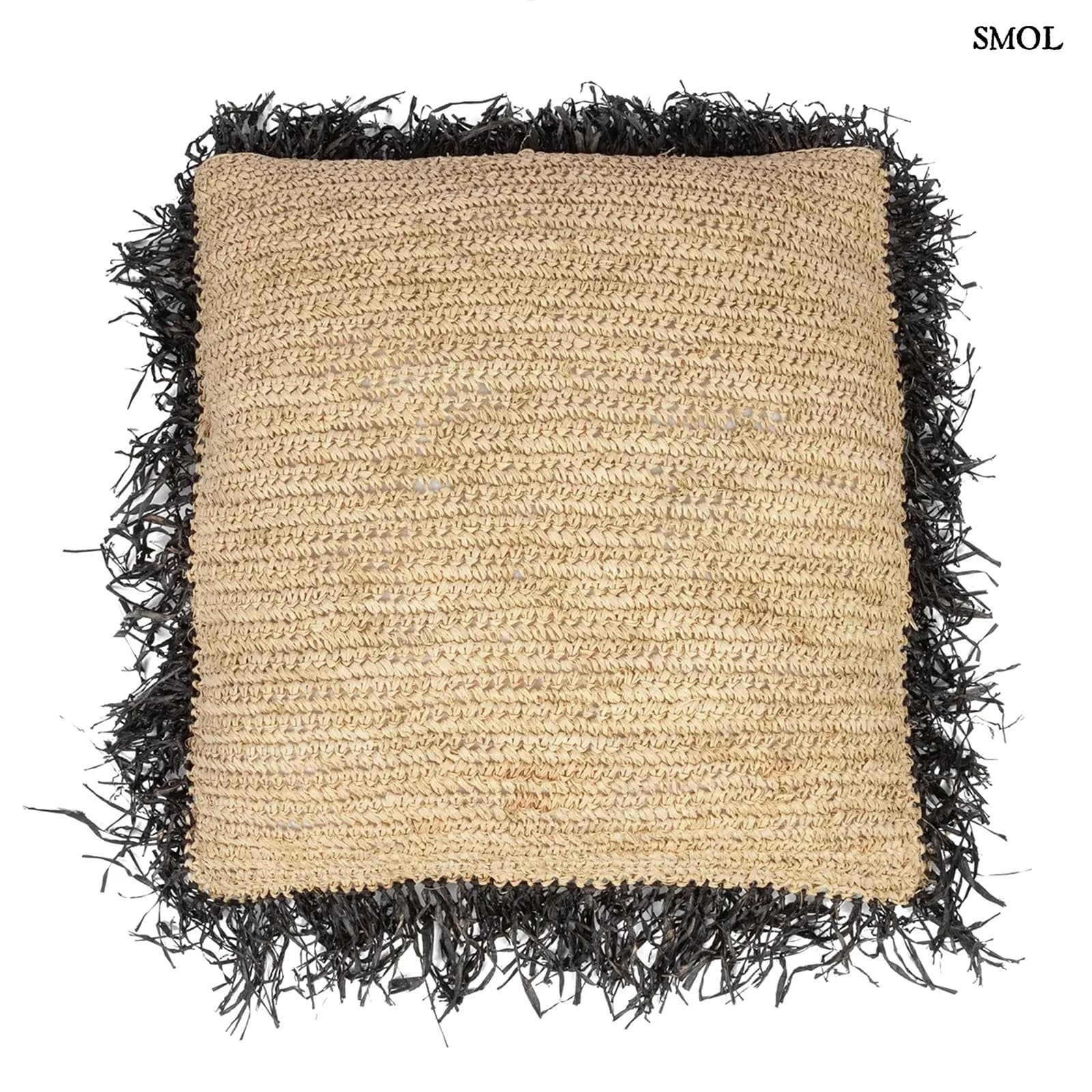 RATTANIA, raffia díszpárnahuzat, 60x60 - smol.hu