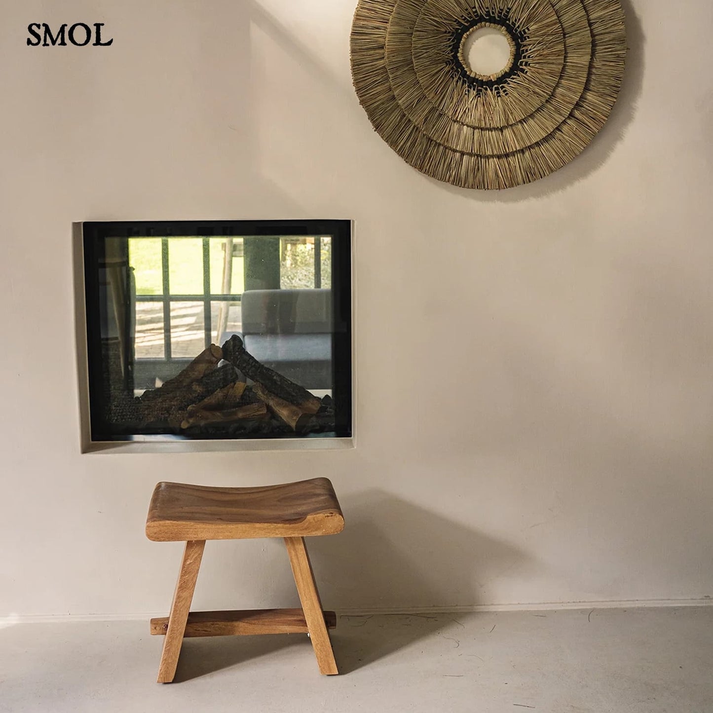 smol.hu -SAILI, fa ülőke, 50 cm kandalló előtt, tükörrel