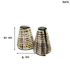 SALT PEPPA, kagylós só- és borsszóró szett, 10 cm - smol.hu - méretekkel