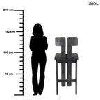 SAMA SAMA, fekete fa bárszék, 108 cm - smol.hu - méretarányosan