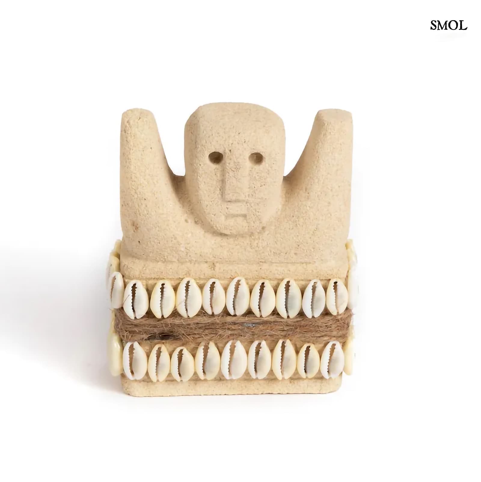 SUMBA28, kőszobor kagylókkal, 10 cm - smol.hu